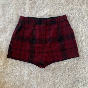 🦋Woven plaid shorts